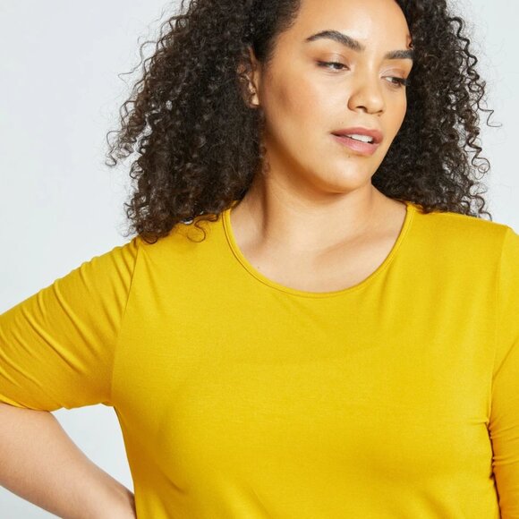 🆕 Universal Standard Lily Liquid Jersey Crew Neck Stovepipe Tee in S/14-16 - Picture 3 of 6